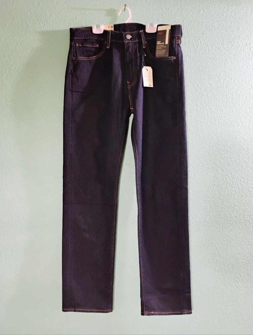 Levis 505 Regular Dark Wash Jeans Mens Size 33X33 NWT